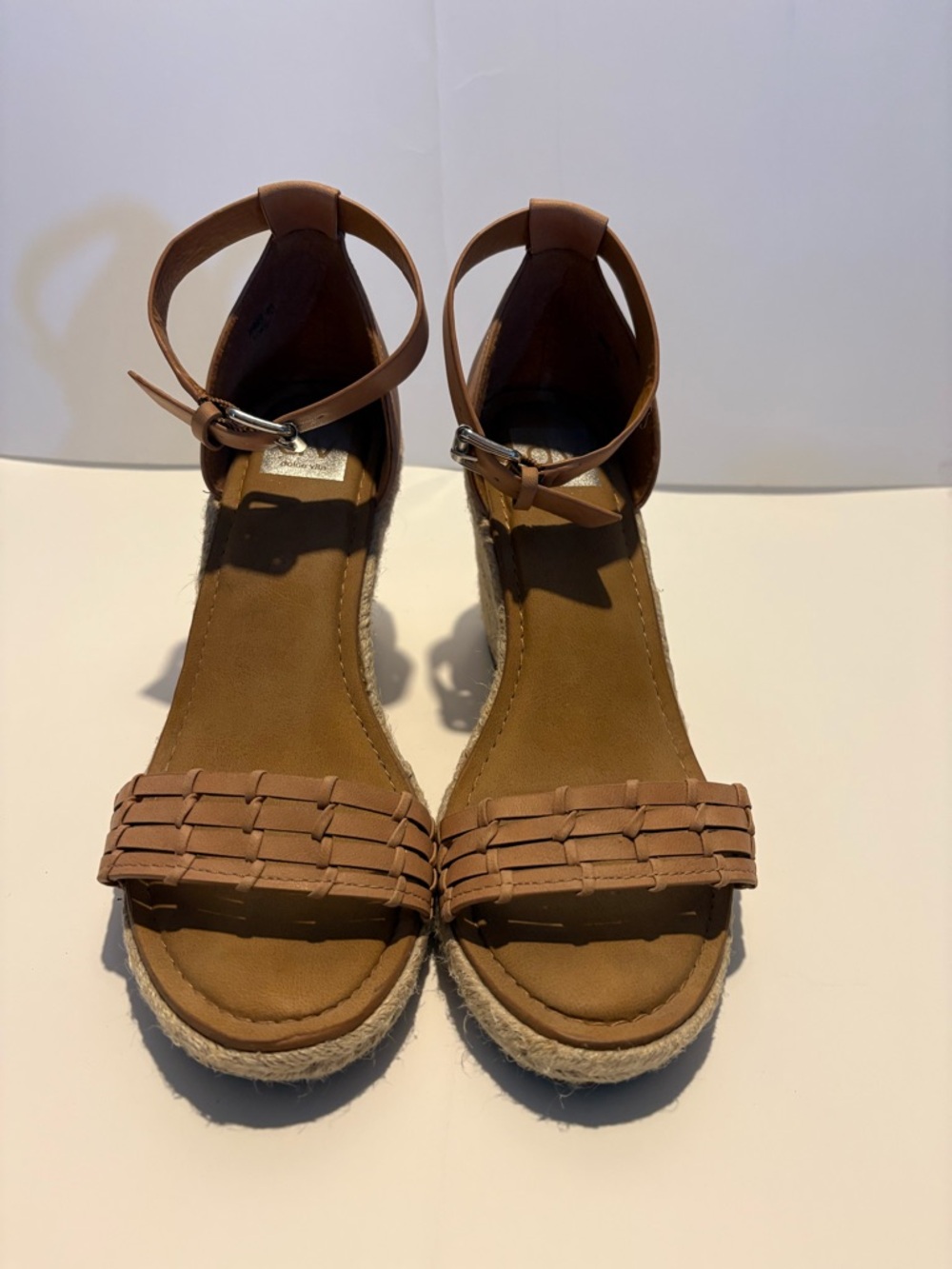 Dolce Vita Brown Woven Espadrille Wedge Sandals
